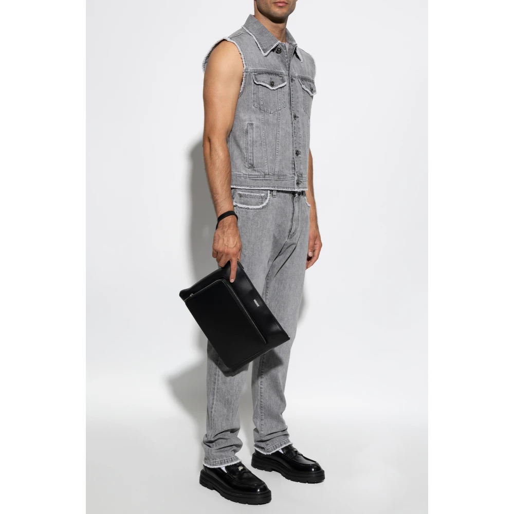 Versace Jeans met licht toelopende pijpen Gray Heren