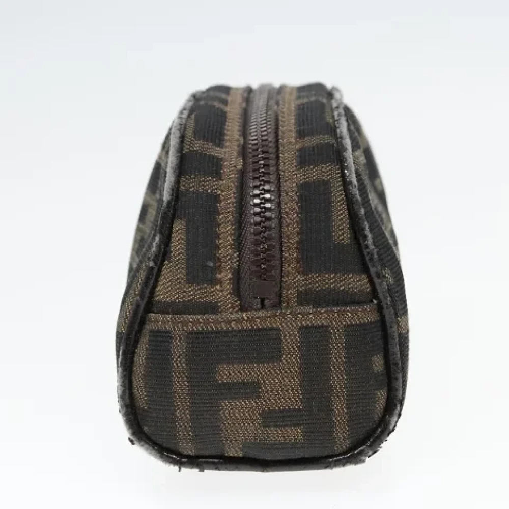 Fendi Vintage Pre-owned Canvas pouches Brown Dames
