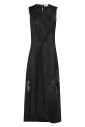 robe-en-georgette-de-soie-noire-brodee