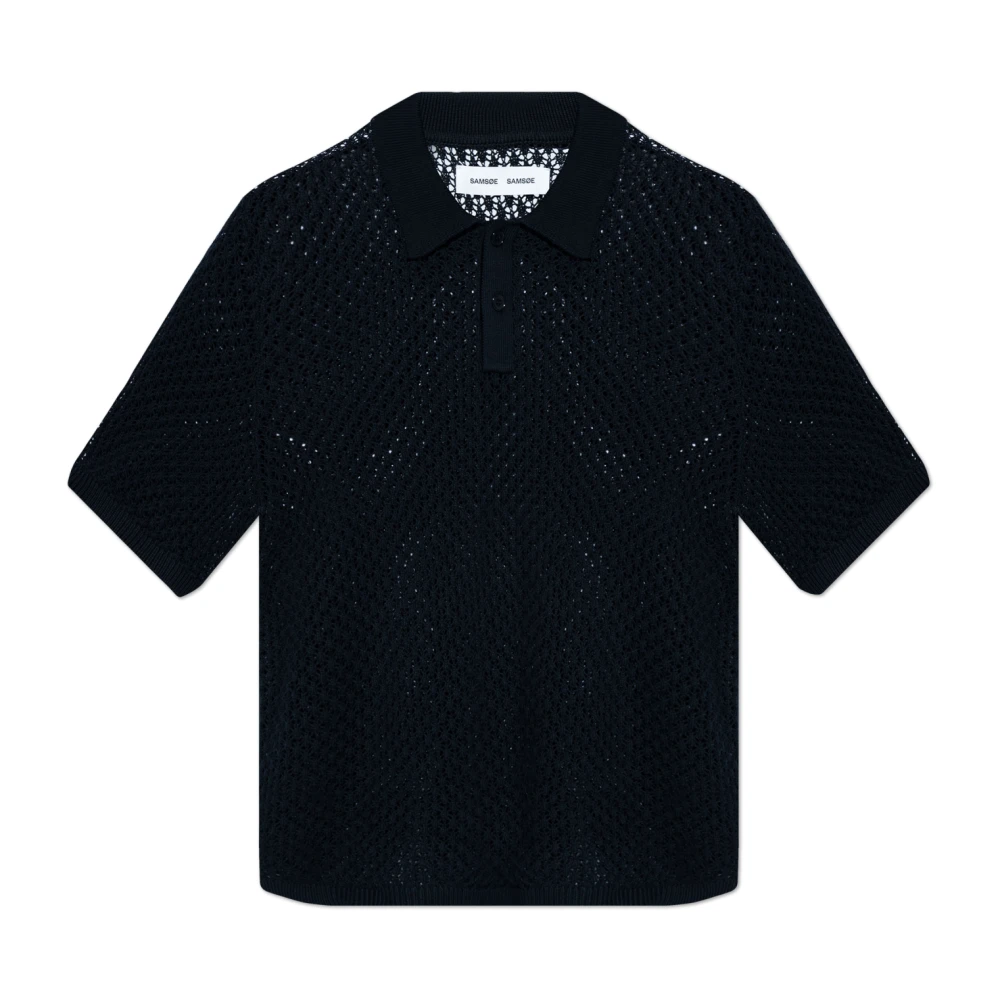 Samsøe Saterry Polo Shirt Blue Heren