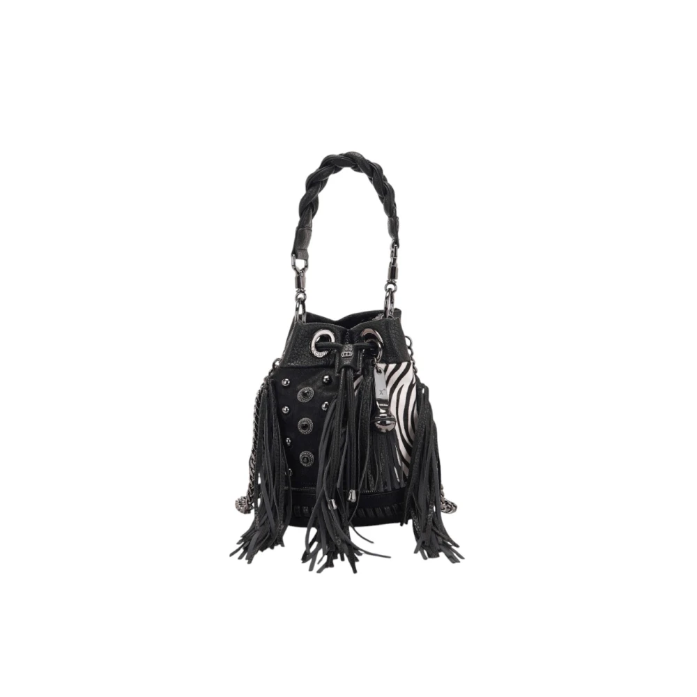 La Carrie Stijlvolle Leren Tas Black Dames