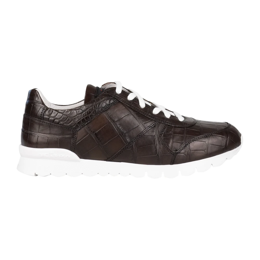 Kiton Krokodillenleren sneakers Heren Schoenen Bruin