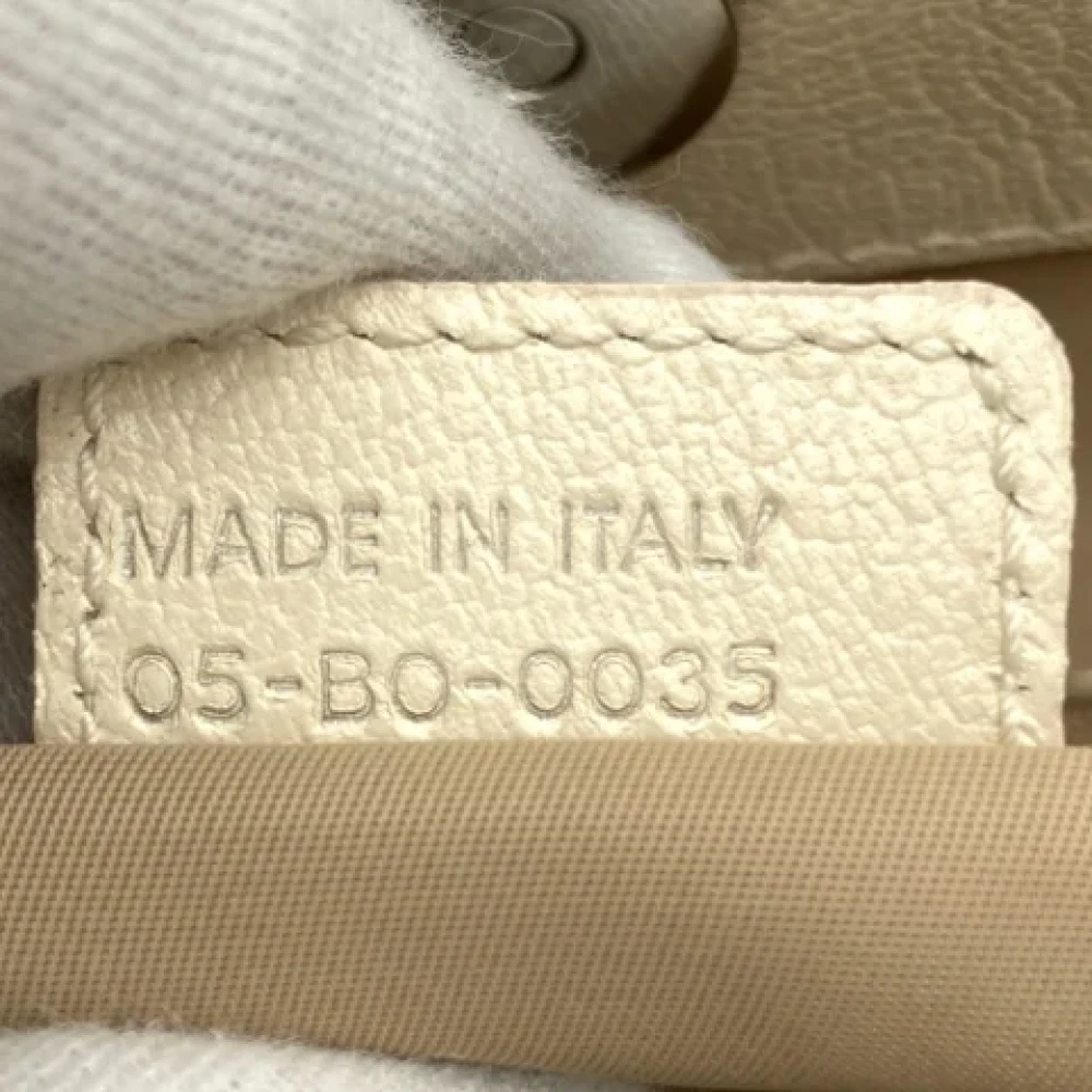 Dior Vintage Pre-owned Leather dior-bags Beige Dames