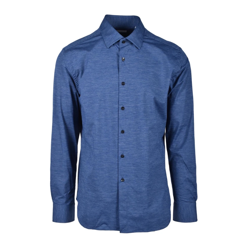 Xacus Elegante Shirt met Stretchstof Blue Heren