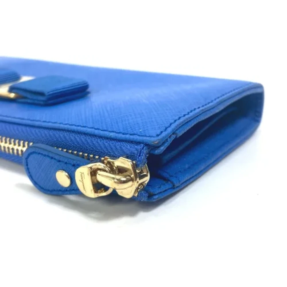 Salvatore Ferragamo Pre-owned Leather wallets Blue Dames