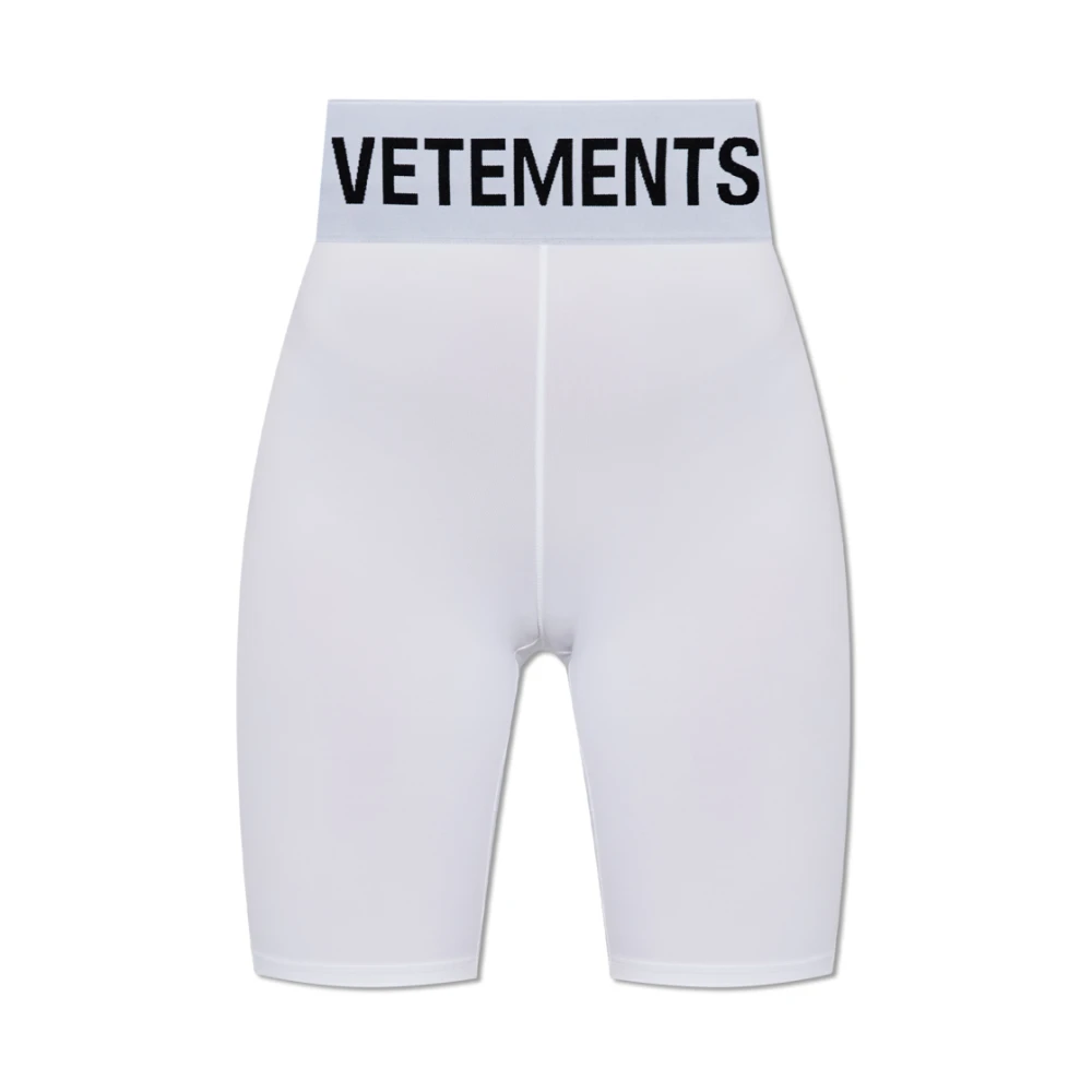 Vetements Logo shorts White Dames