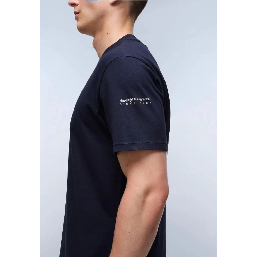 Napapijri Heren Logo T-shirt Blue Heren