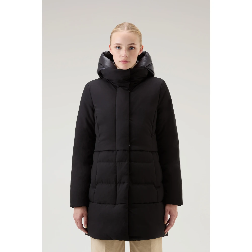 Woolrich Zwarte 2-in-1 Parka Jas Black Dames