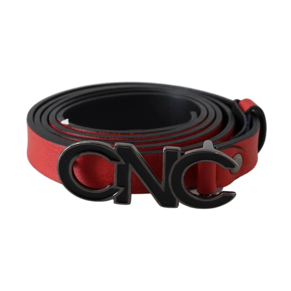 Costume National Women's Red Leather Waist Belt Elegant Style