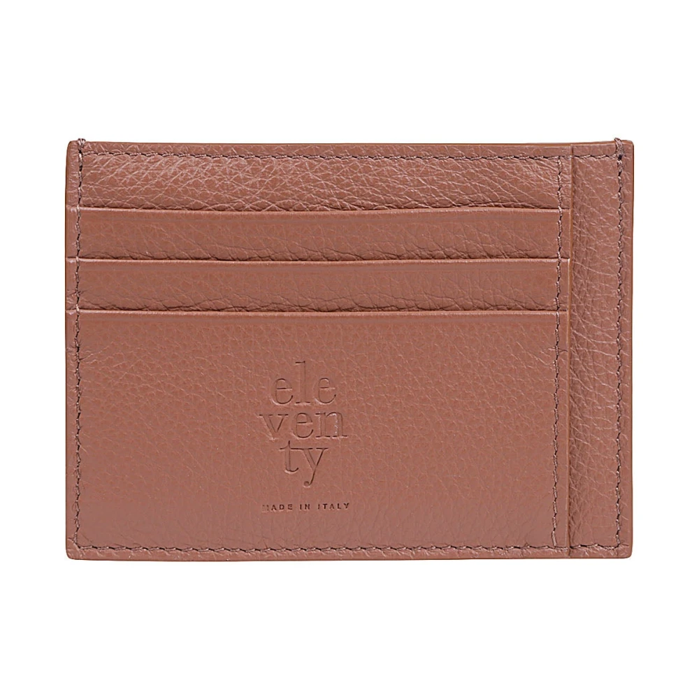 Eleventy Leren kaarthouder Brown Heren