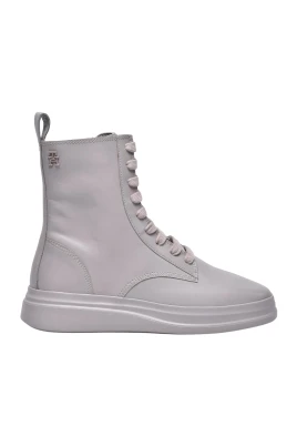 Sporty Leather Flat Boot