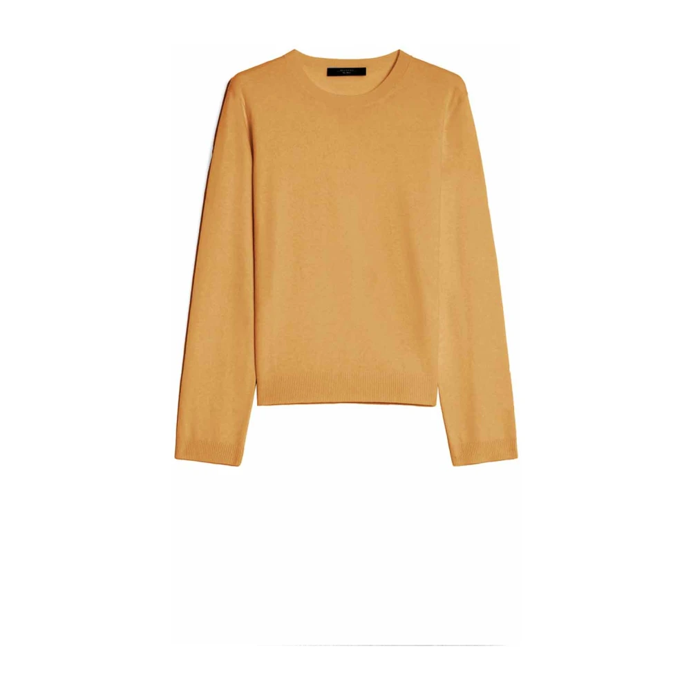 Max Mara Zijde- en wollen trui Brown Dames
