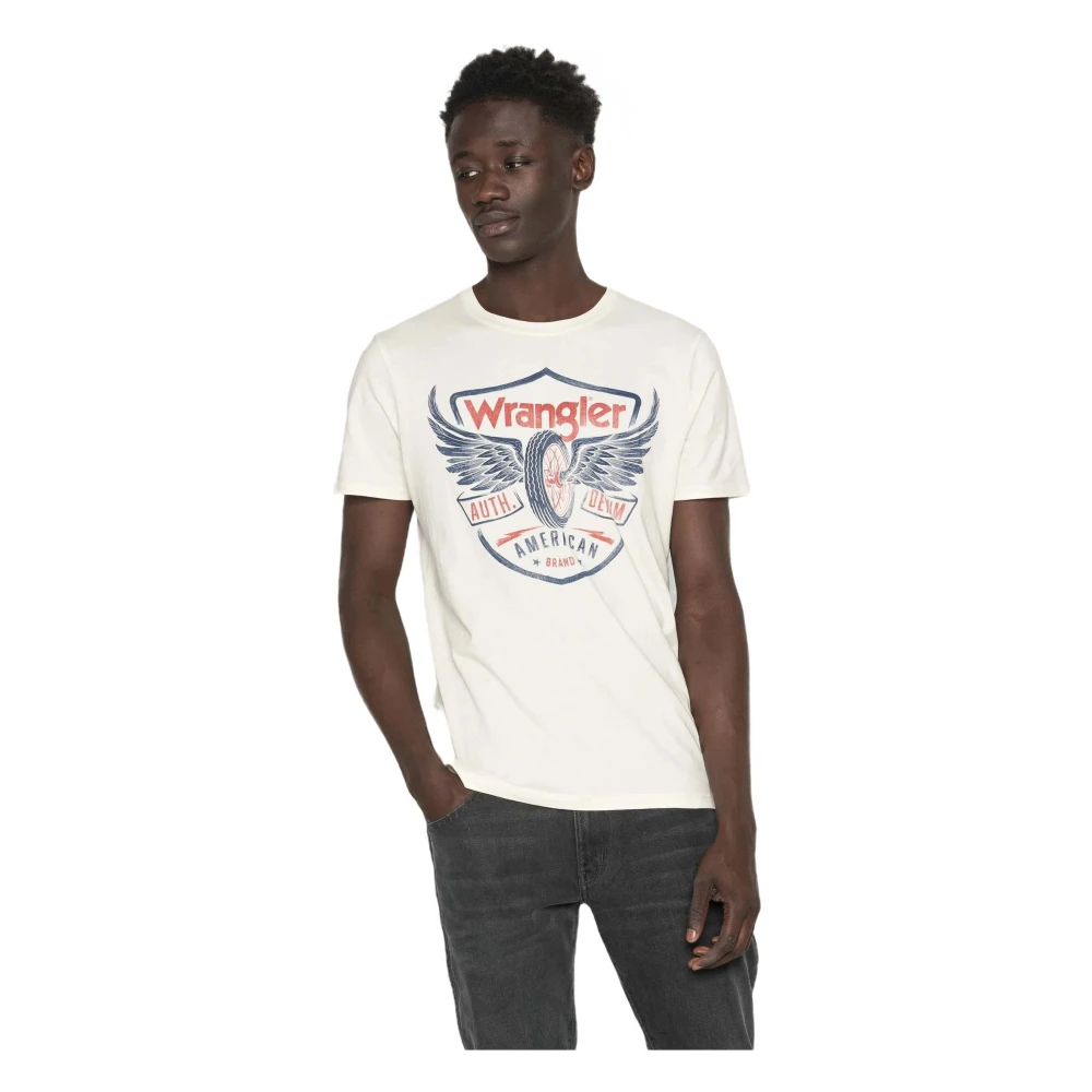 Wrangler T-shirt Beige Heren