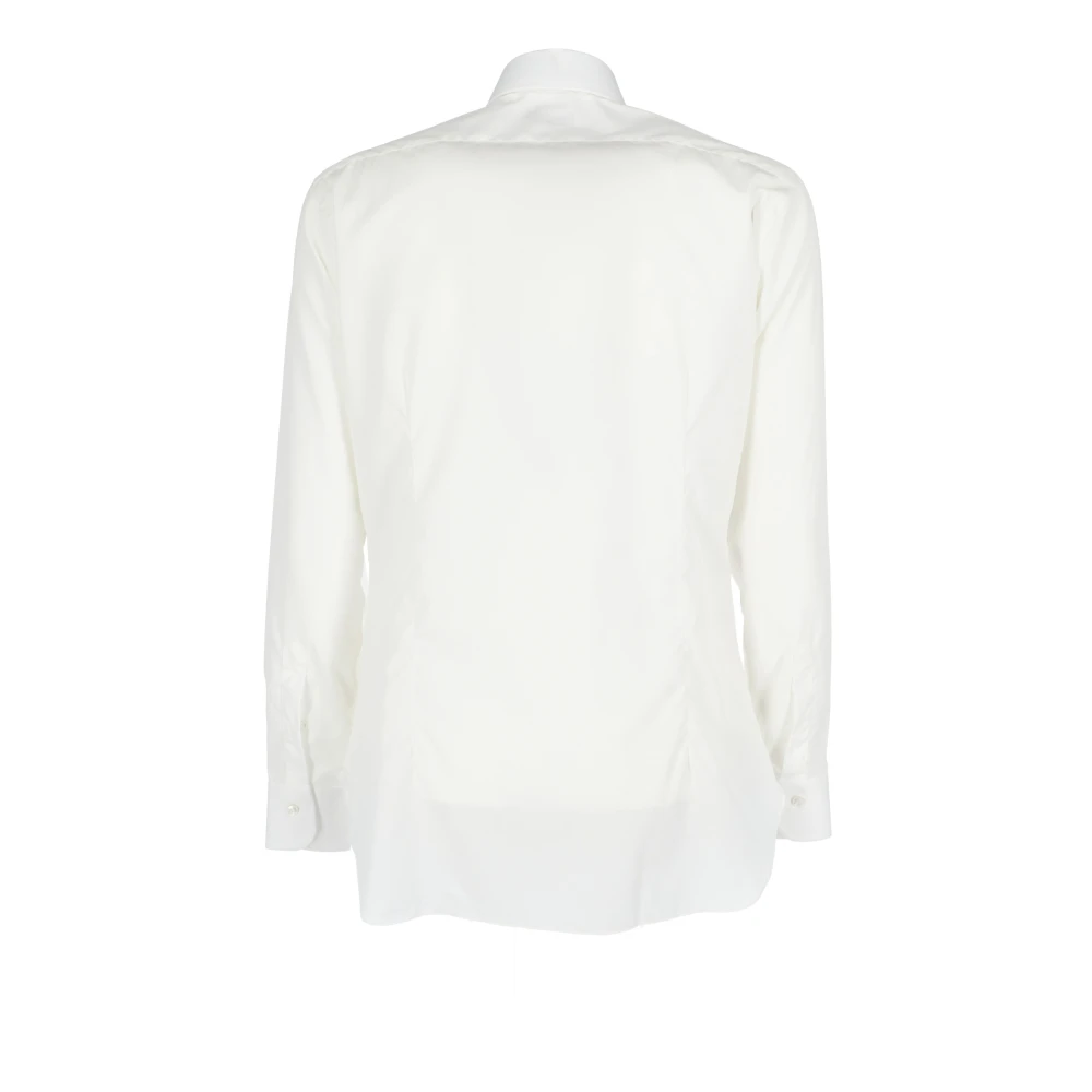 Barba Casual Katoenen Overhemd voor Mannen White Heren