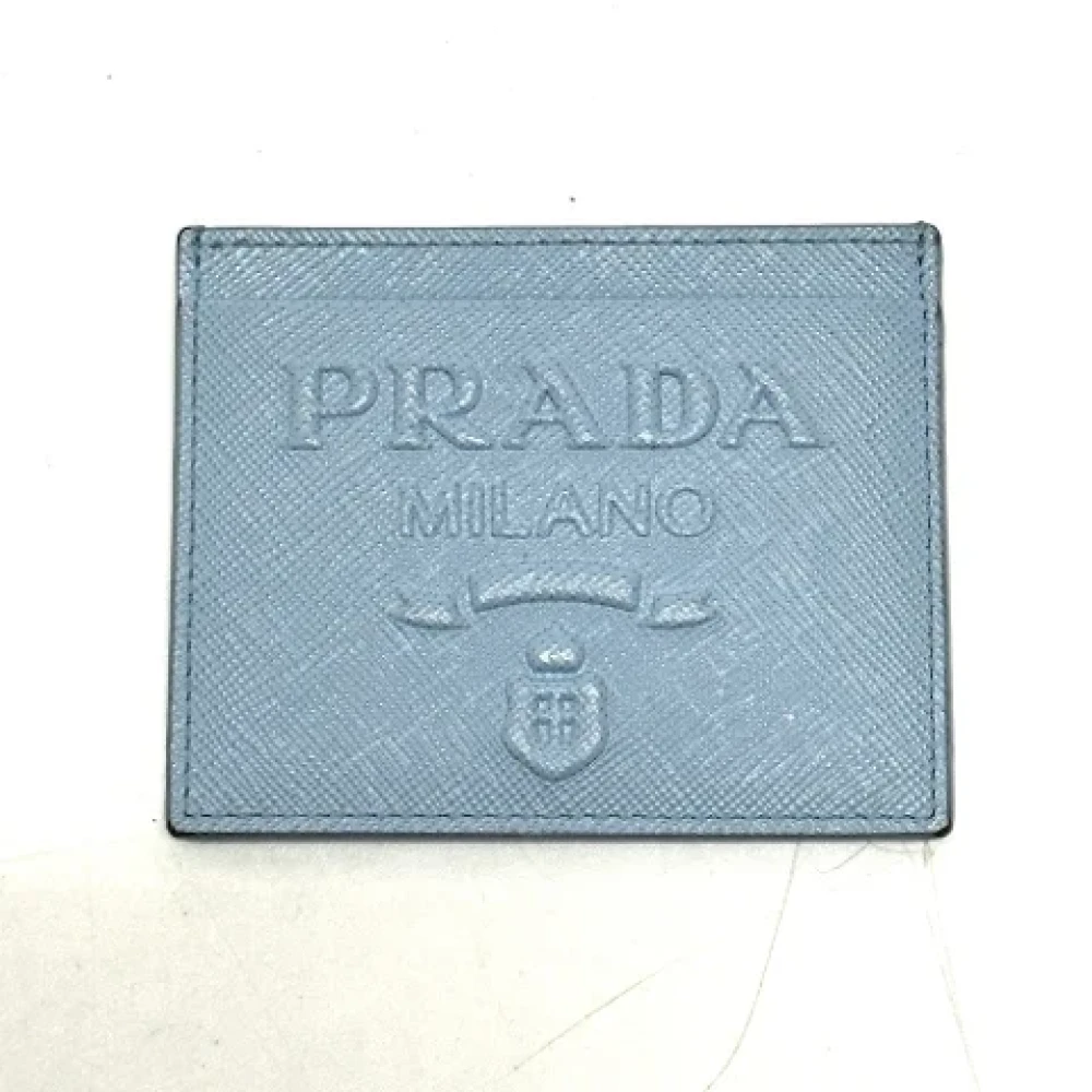 Prada Vintage Pre-owned Leather wallets Blue Dames