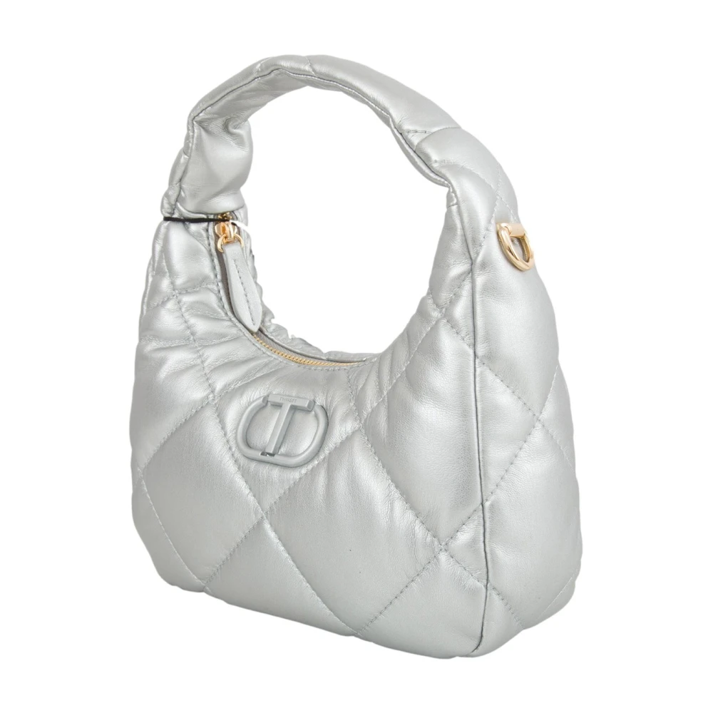 Twinset Zilveren Hobo Tas Gray Dames