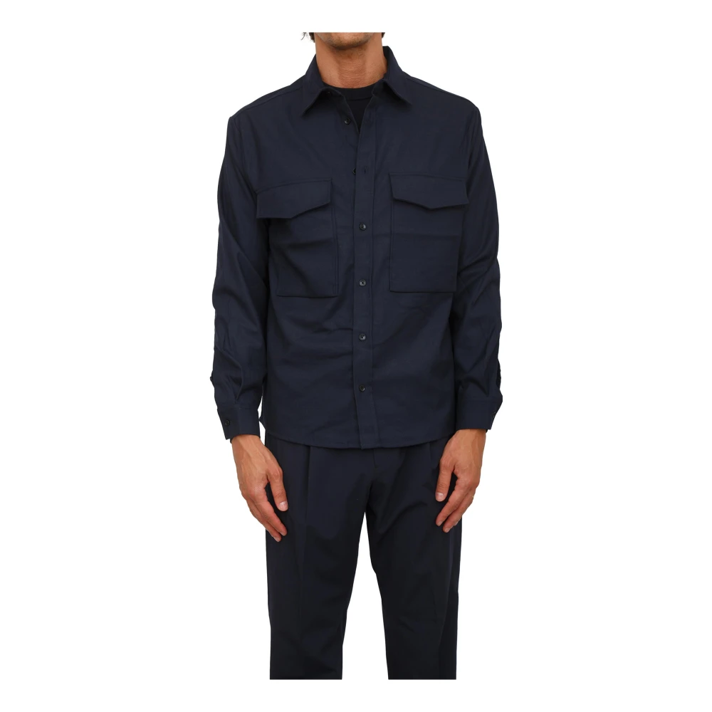 Antony Morato Men's Blue Relaxed Fit Shirt