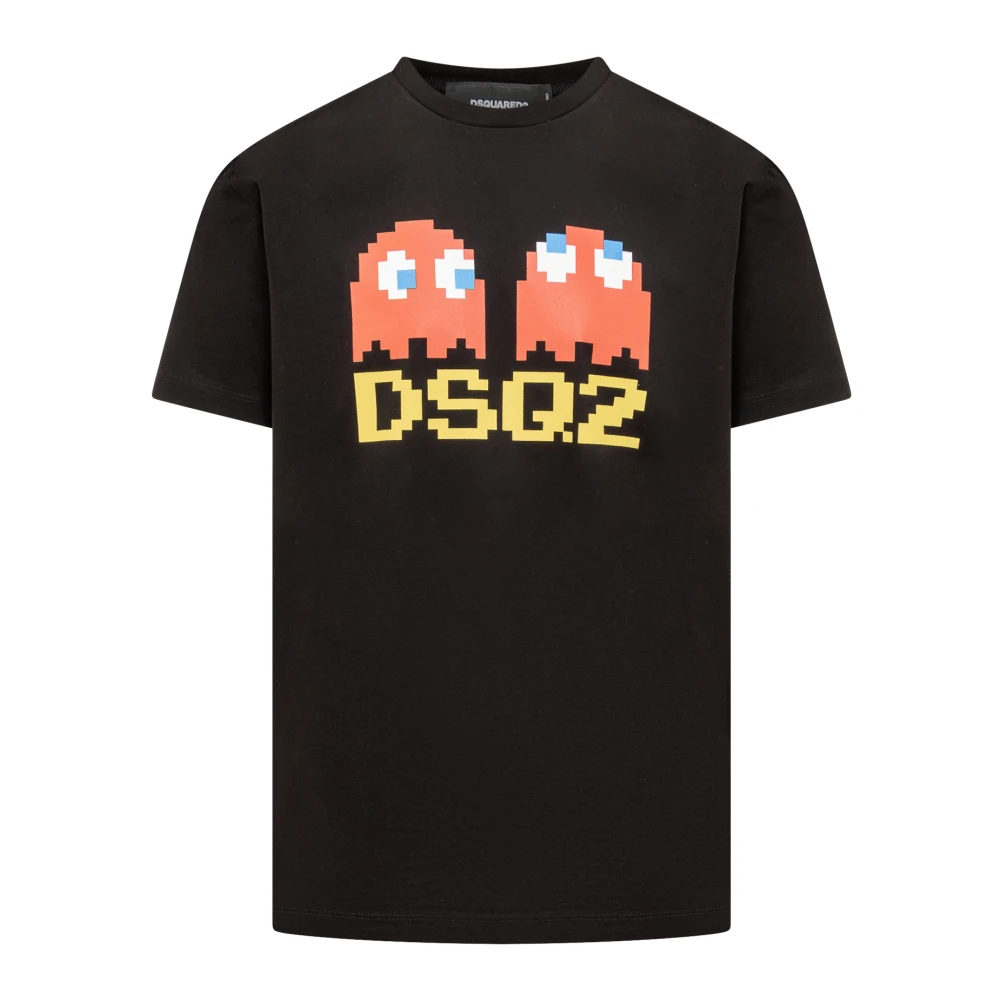 Dsquared2 Pac-Man Korte Mouwen T-Shirt Black Heren