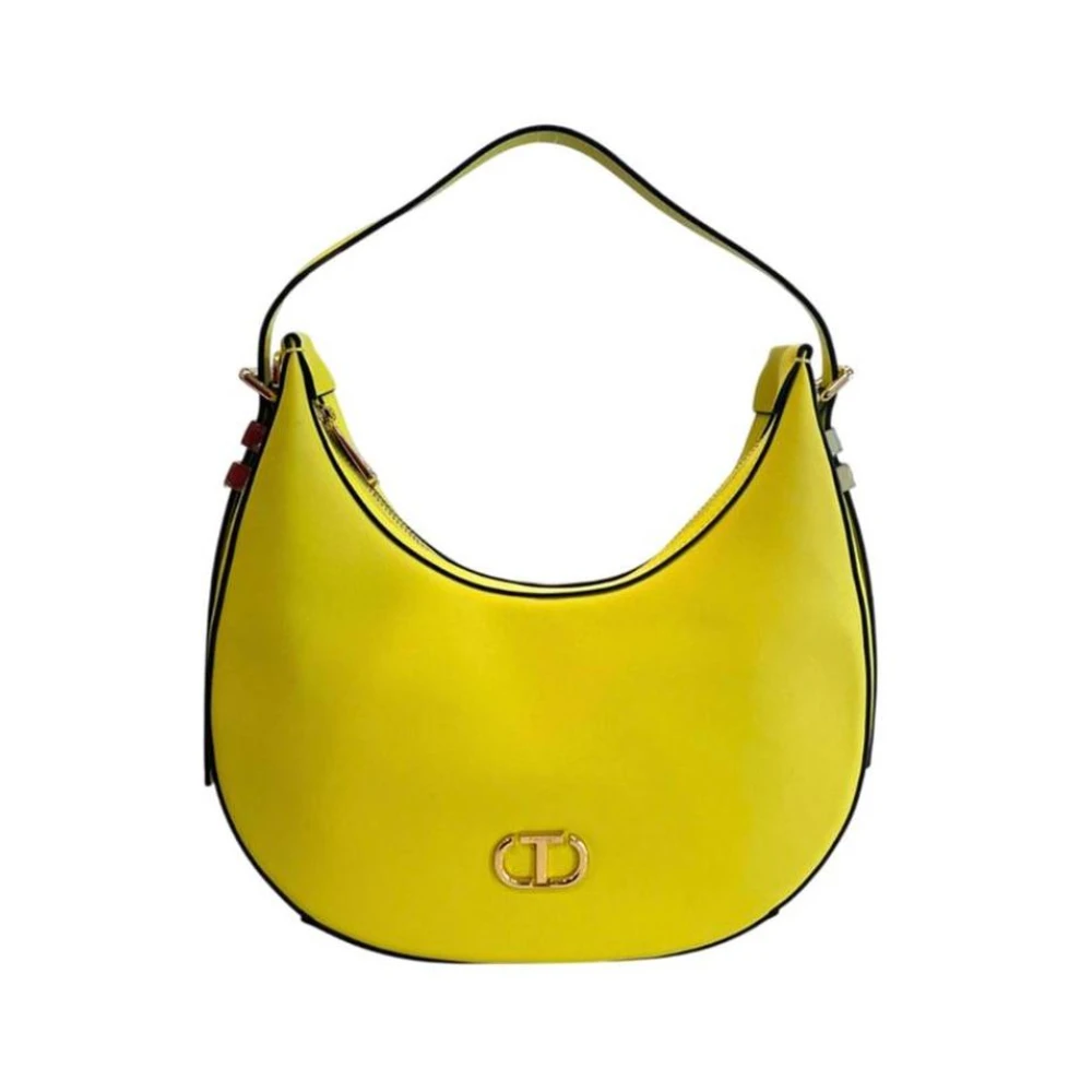 Twinset , Shoulder Bags, Female, Yellow, One Size, Polyethylene Clutch Bag