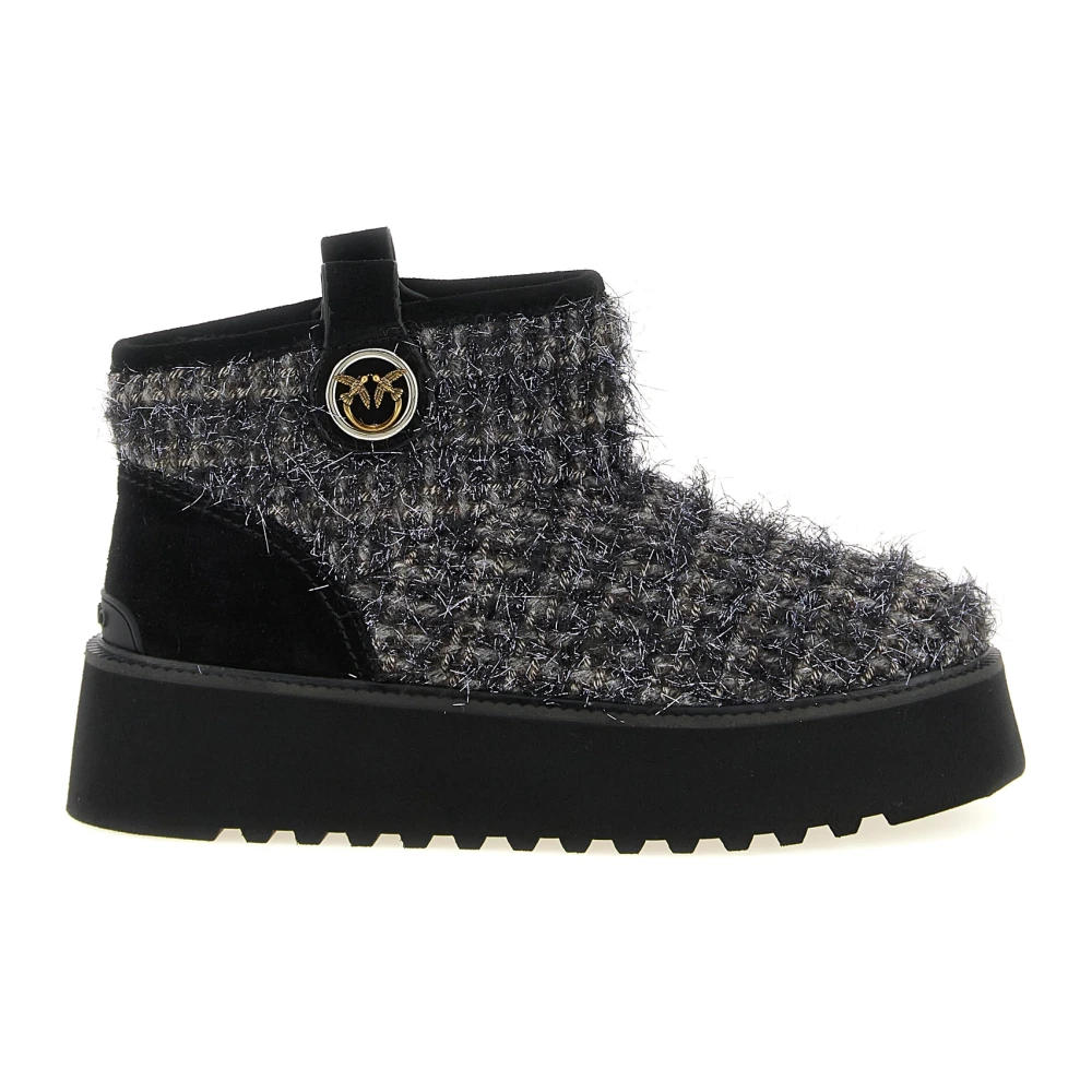 PINKO Black Fabric Ankle Boots - EU37/US7 - Image 2