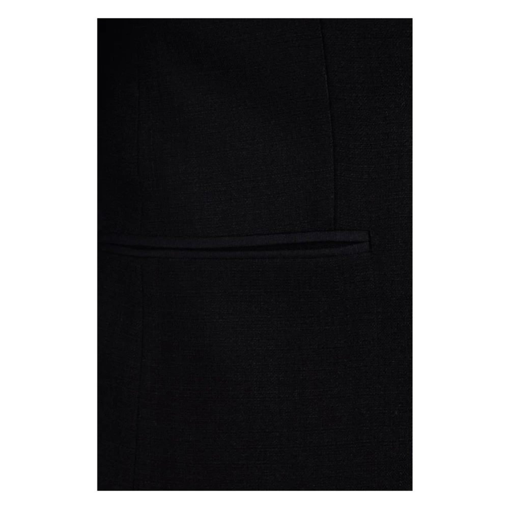 Tagliatore Zwarte Rookjasje Viscose Linnenmix Black Heren