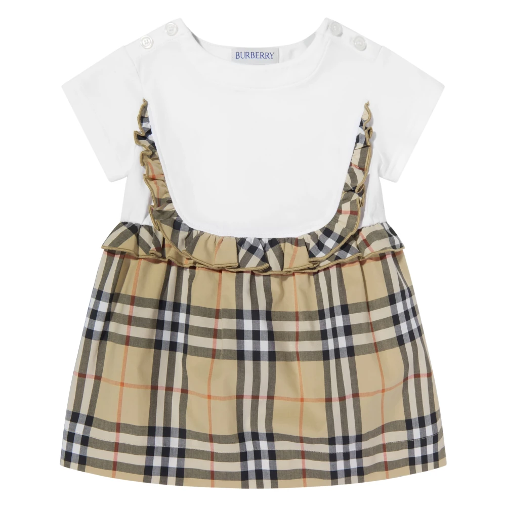 Burberry Girls Multicolor Dresses, 2 Y, Rhonda Frill Check Dress