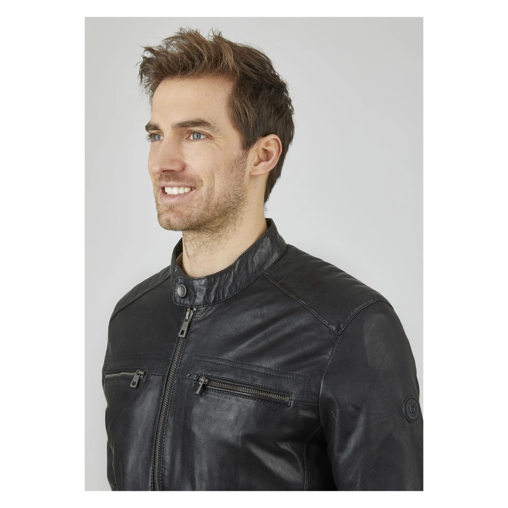 Bugatti Heren Leren Jas Bualberto Black Heren