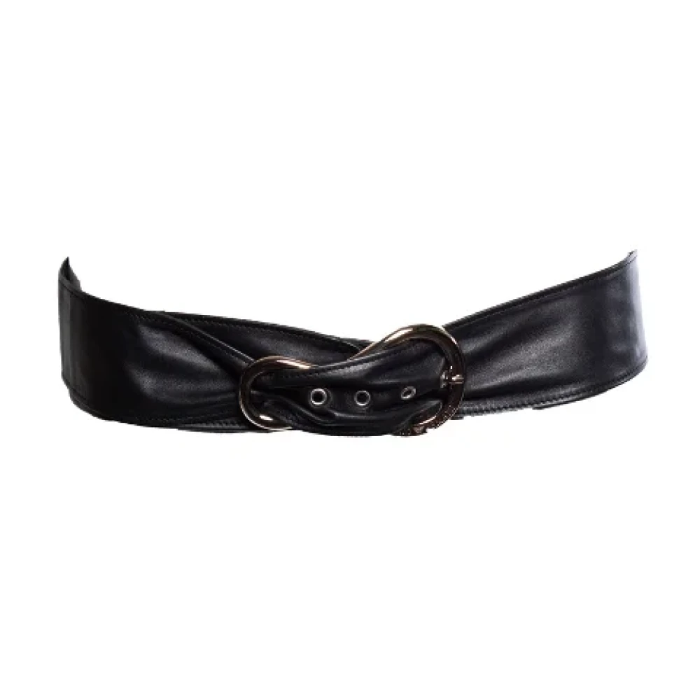 Armani Pre-owned Leather belts Black Dames
