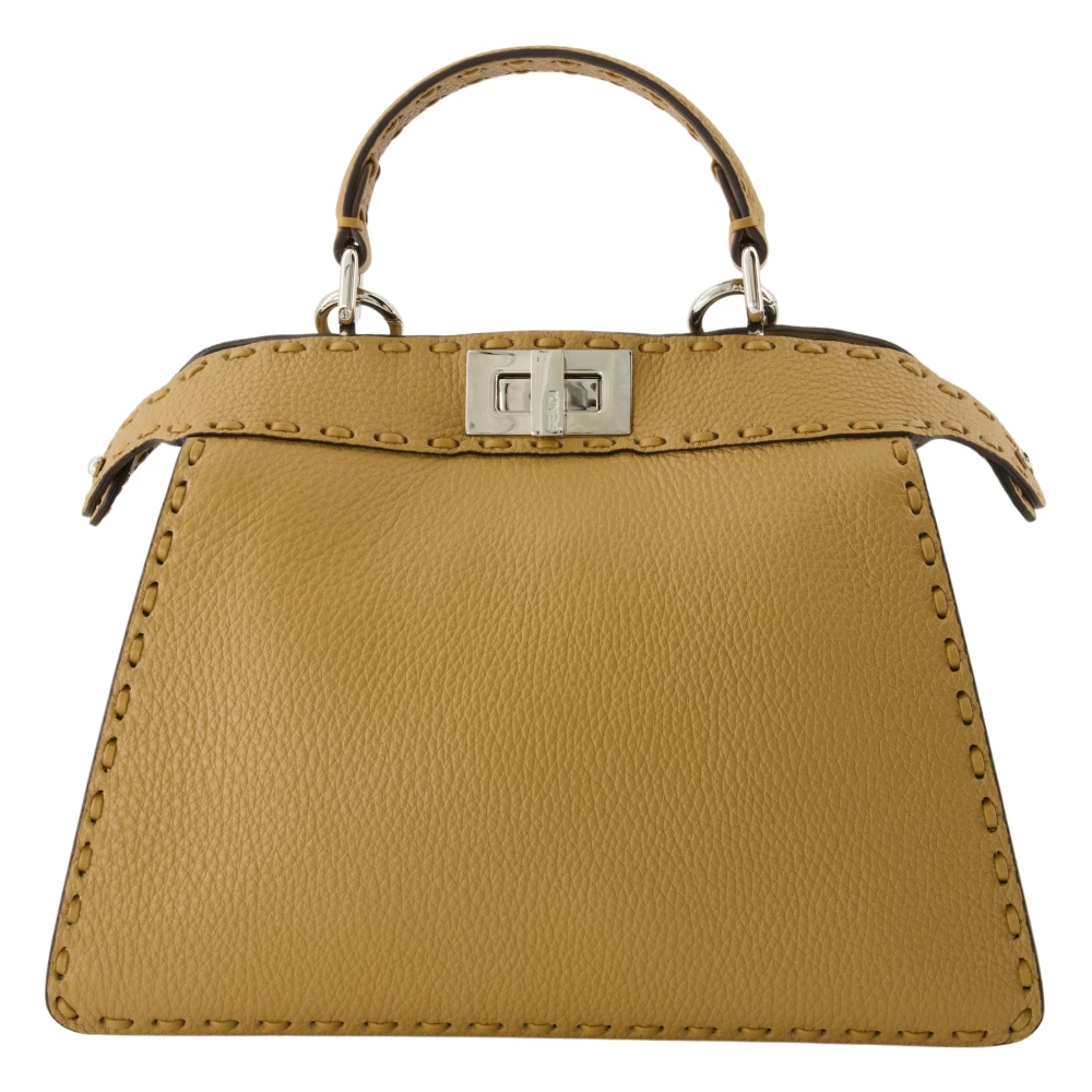 Fendi Bruin lederen Peekaboo ISeeU tas Brown Dames