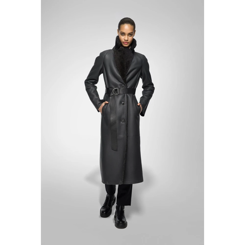 Vespucci by VSP Hailey Antraciet Shearling Jas Gray Dames