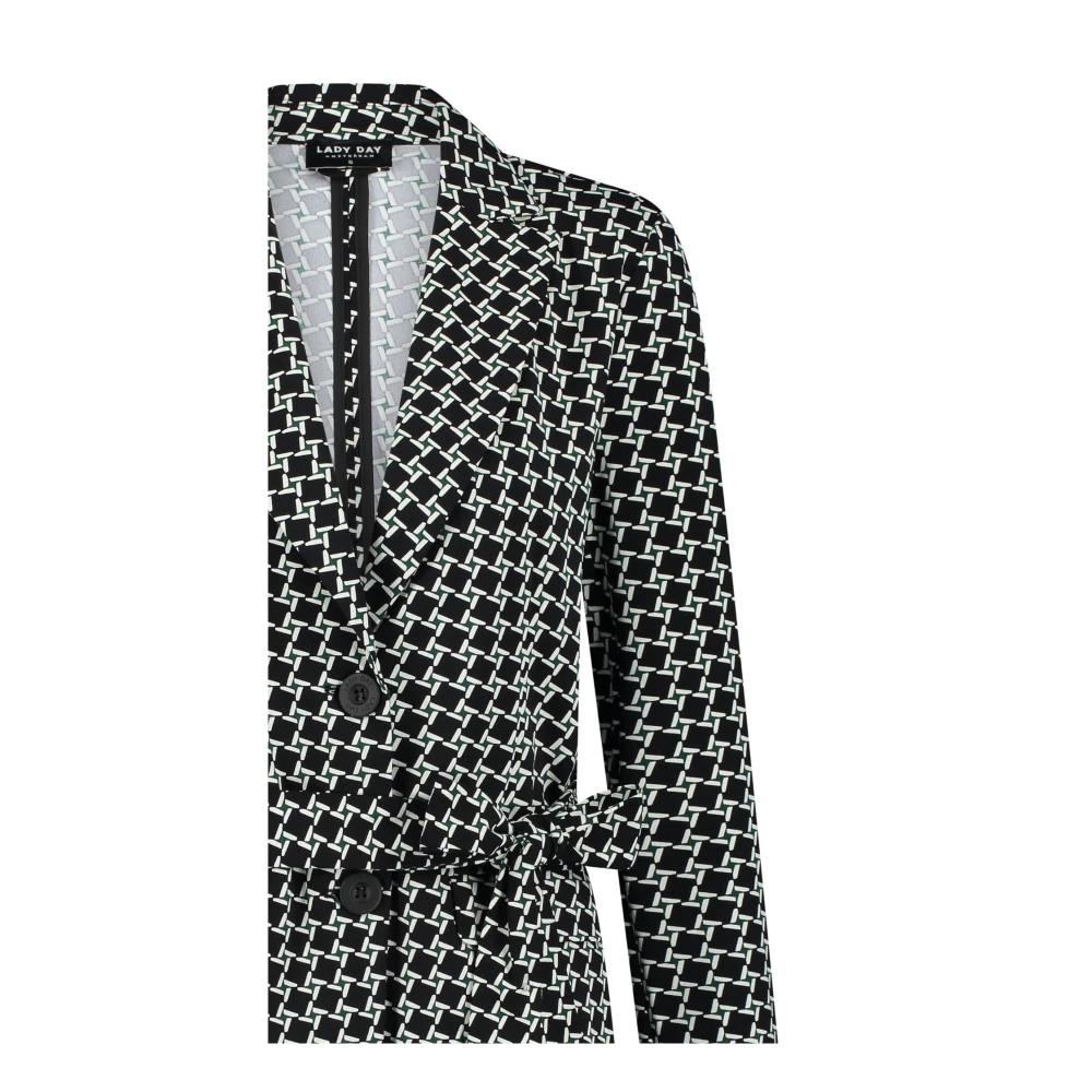 Lady Day Getailleerde blazer met enkele knoopsluiting Black Dames