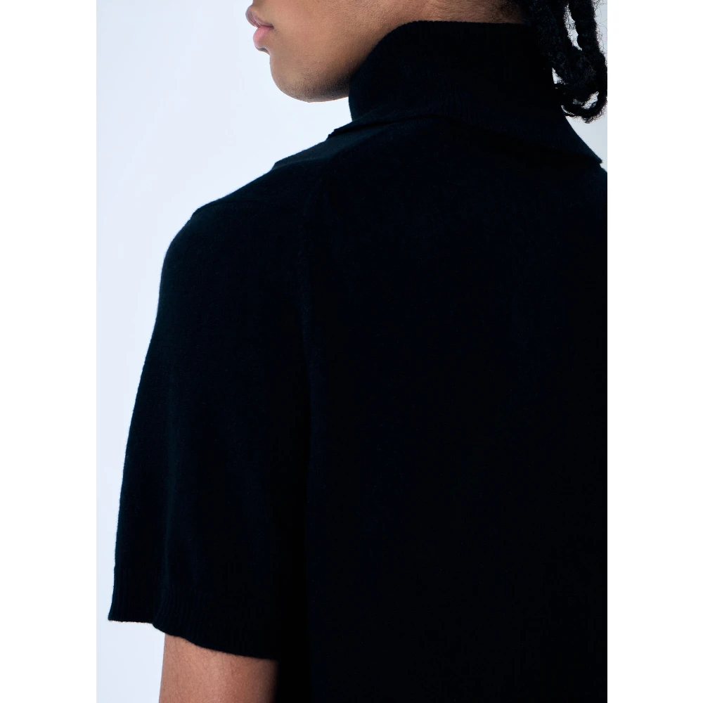 Vivienne Westwood Wol Kasjmier Gebreide Poloshirt Black Heren