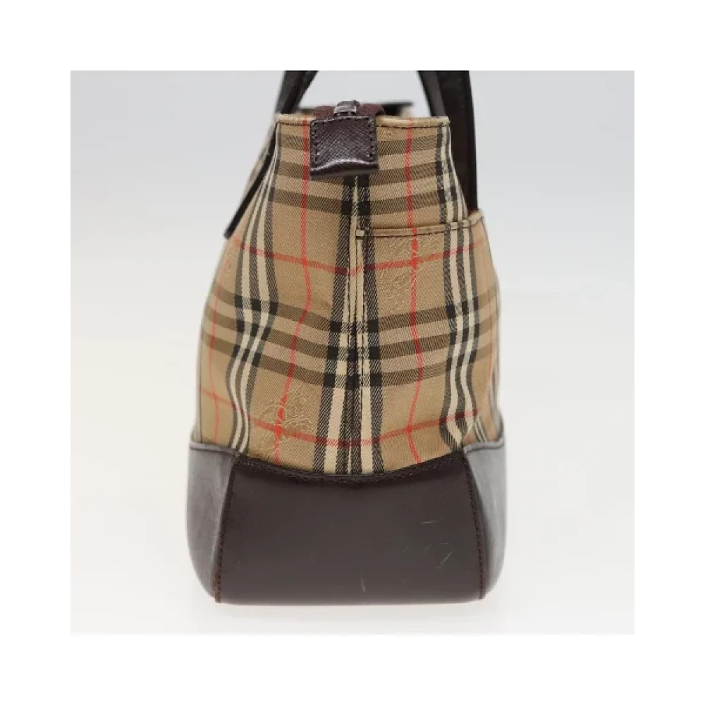 Burberry Vintage Pre-owned Canvas handbags Beige Dames