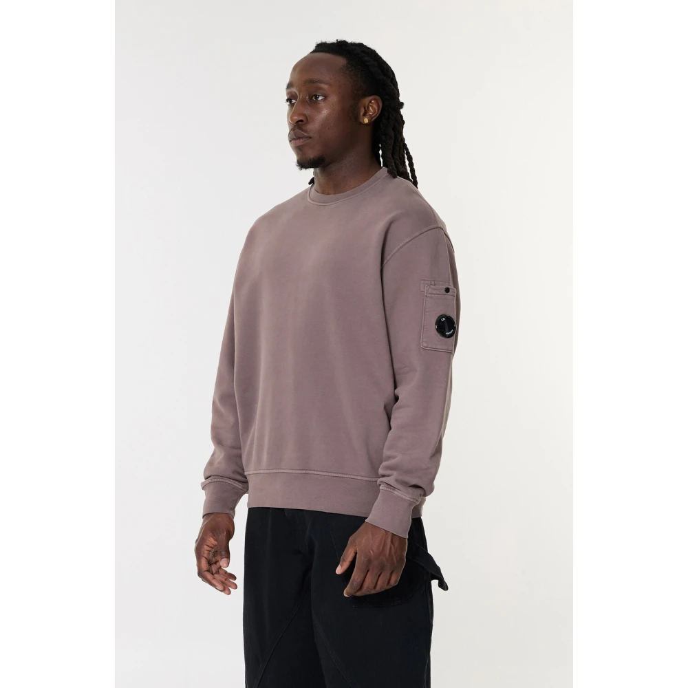 C.P. Company Diagonaal Mesh Fleece Sweatshirt Purple Heren