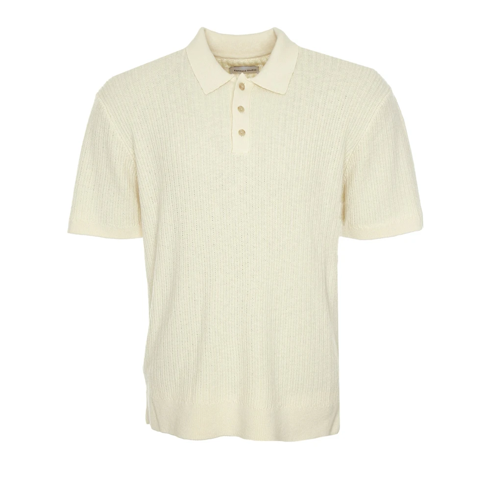 Edmmond Studios Men's Beige Polo Shirts, Xl, Sunset Polo Knit Shirt