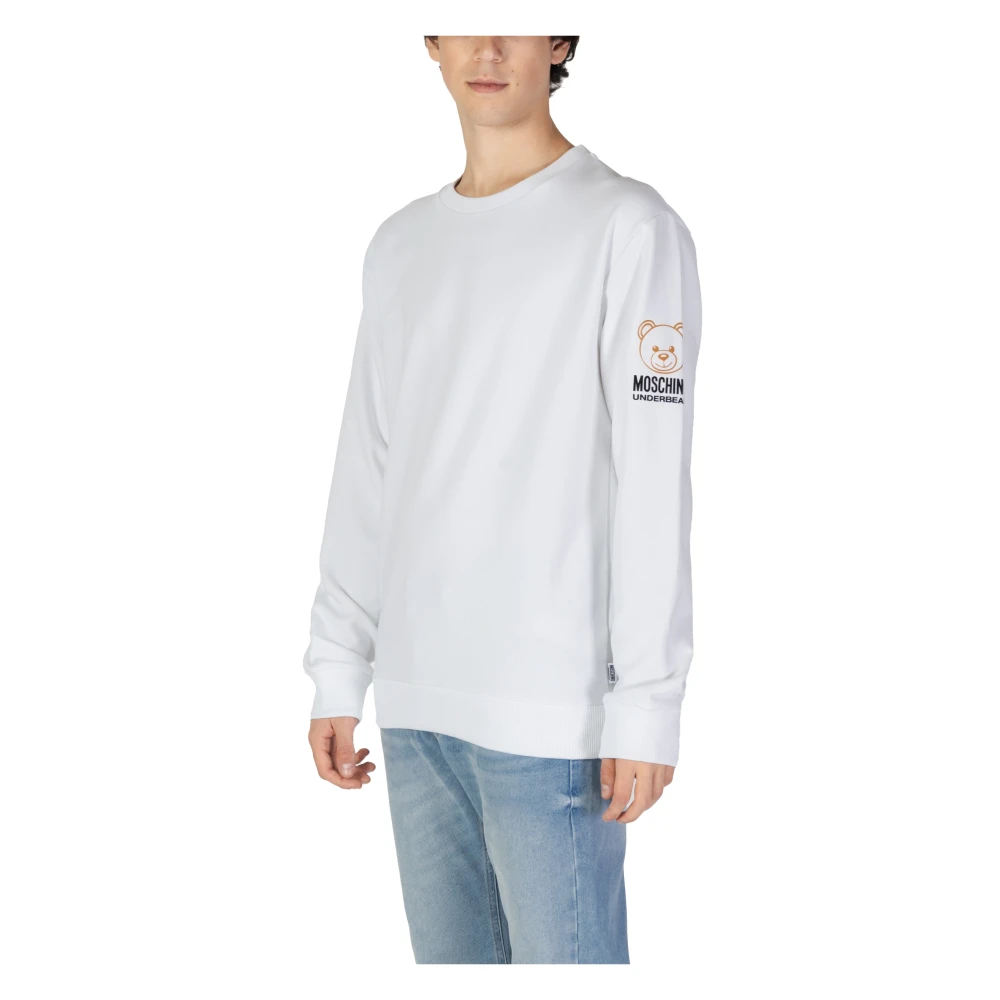 Moschino Heren Sweatshirt Herfst Winter Collectie White Heren