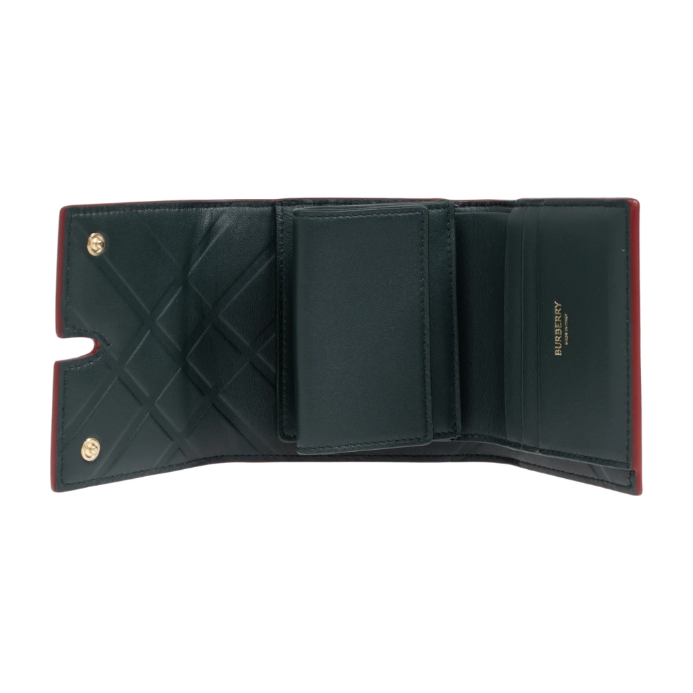 Burberry Leren portemonnee Snip Red Dames