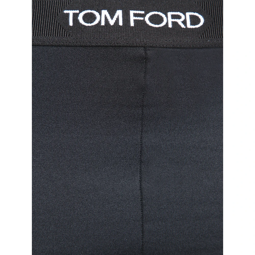 Tom Ford Zwarte Logo Jersey Leggings Black Dames