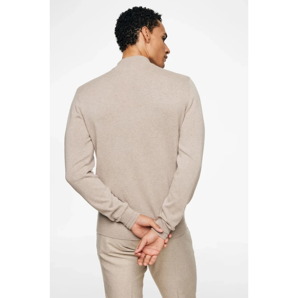 Gentiluomo Rol Kraag Trui Beige Heren