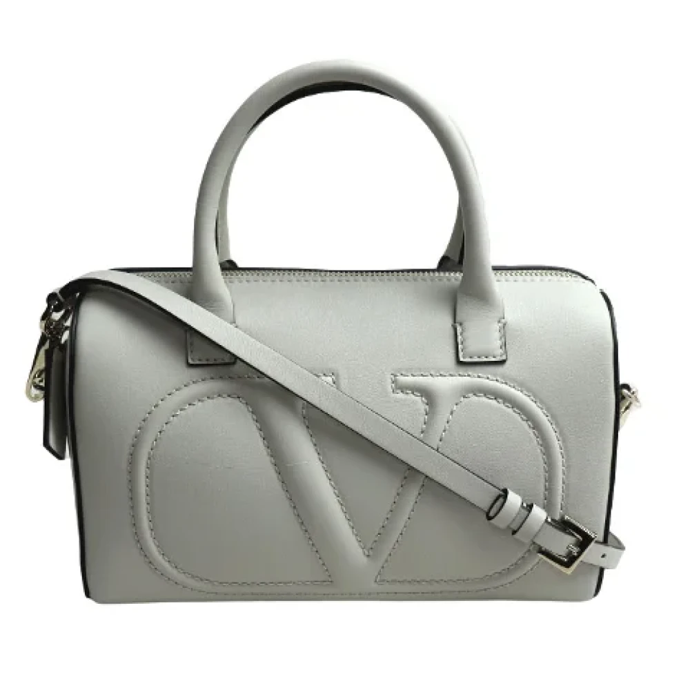 Valentino Vintage Pre-owned Leather handbags Gray Dames