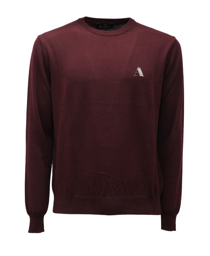 pull-bordeaux-en-laine-col-rond-style