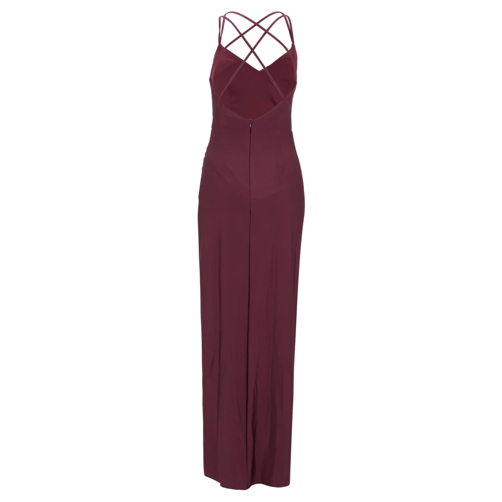 Vera Mont Elegante Avondjurk met Open Rug Design Purple Dames