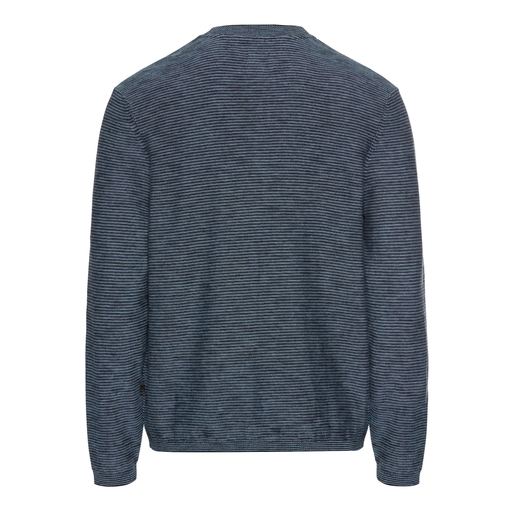 camel active Lange mouw katoenmix Henley shirt Blue Heren