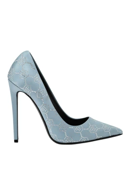 Satin Decollete Högklackade Skor Monogram Strass