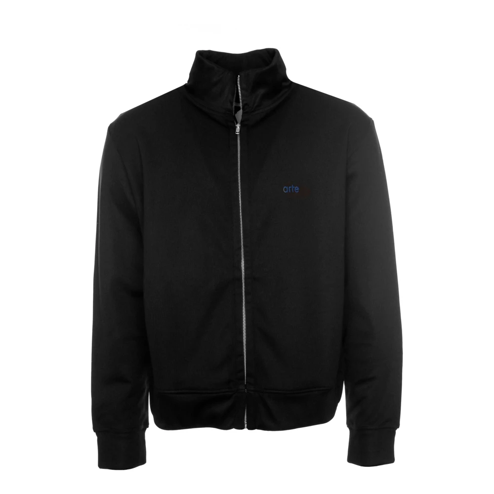 Arte Antwerp Sportieve Track Jacket met opstaande kraag Black Heren