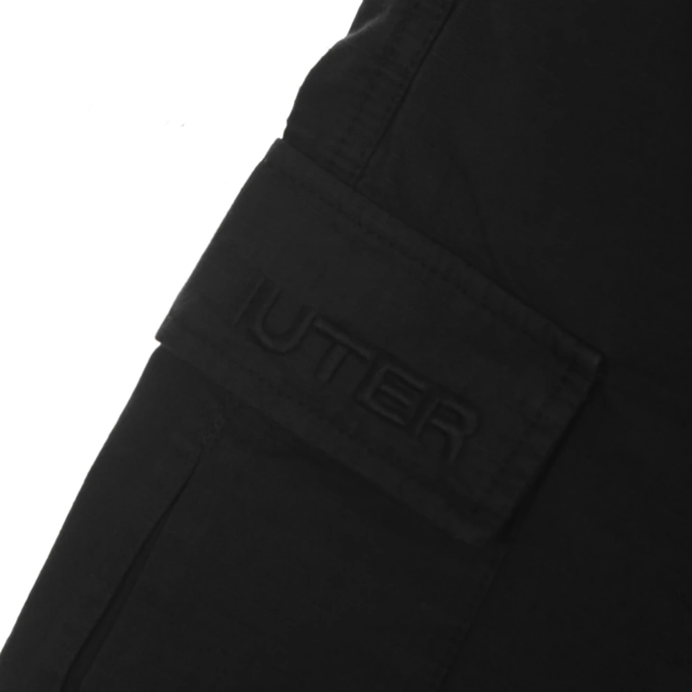 Iuter Zwarte Cargo Broek Ripstop Stof Black Heren