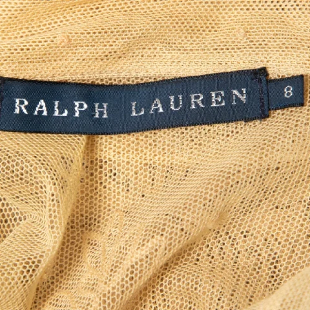 Ralph Lauren Pre-owned Lace tops Yellow Dames