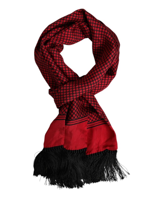 rouge-a-pois-franges-en-soie-echarpe-homme