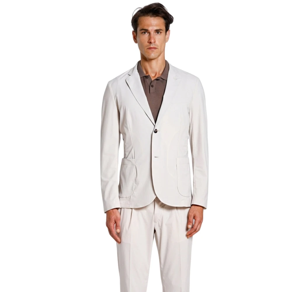 Mason's Mannelijk Beige Jassen Heren, 3XL, Leer, Da Vinci Tech Dynamic Blazer