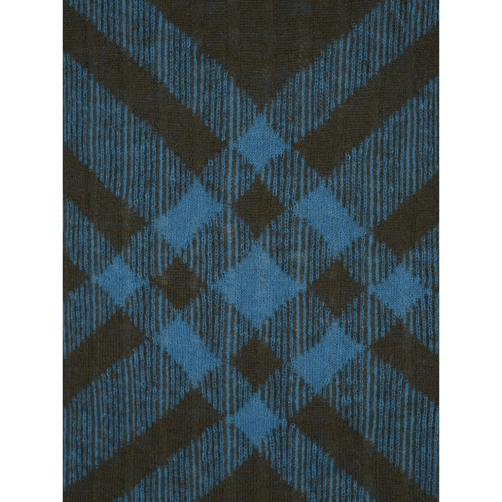 Burberry Geruite Motief Lange Mouwen Jurk Multicolor Dames